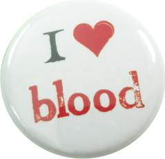 I love blood Button weiss